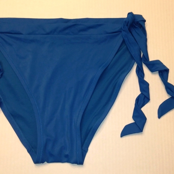 New Plus Size Women's UPF 50 Sapphire Blue Side Tie Bikini Bottoms XL 16W-18W - Picture 11 of 15